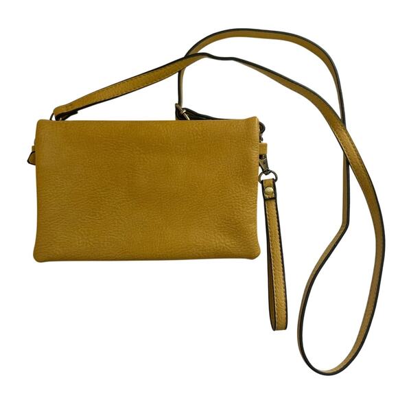 Joy Susan Butter Yellow Crossbody Wristlet Clutch Purse Women's Hands Free Bag - Picture 3 of 10